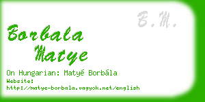 borbala matye business card